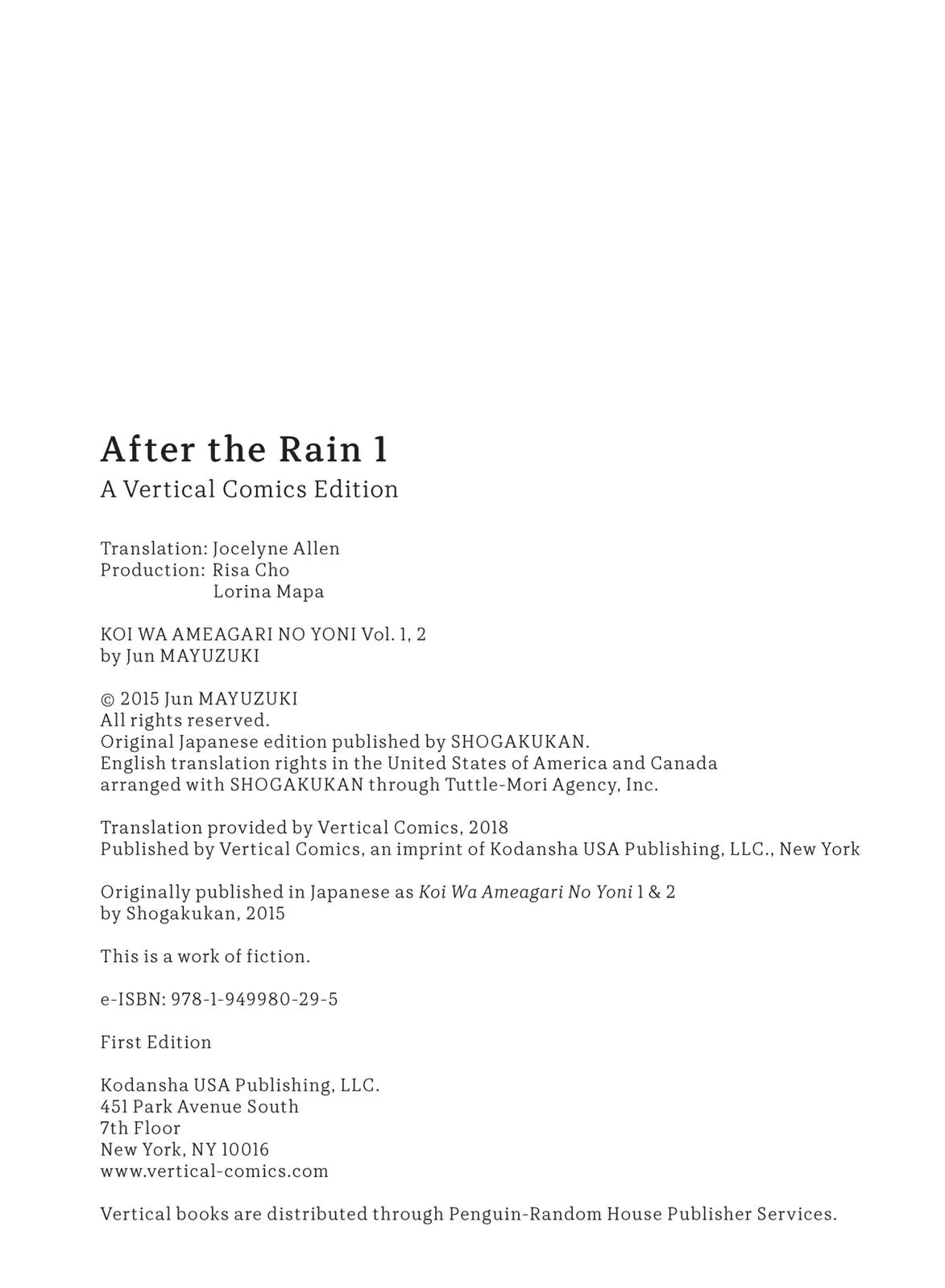 Read After the Rain en Manga Online