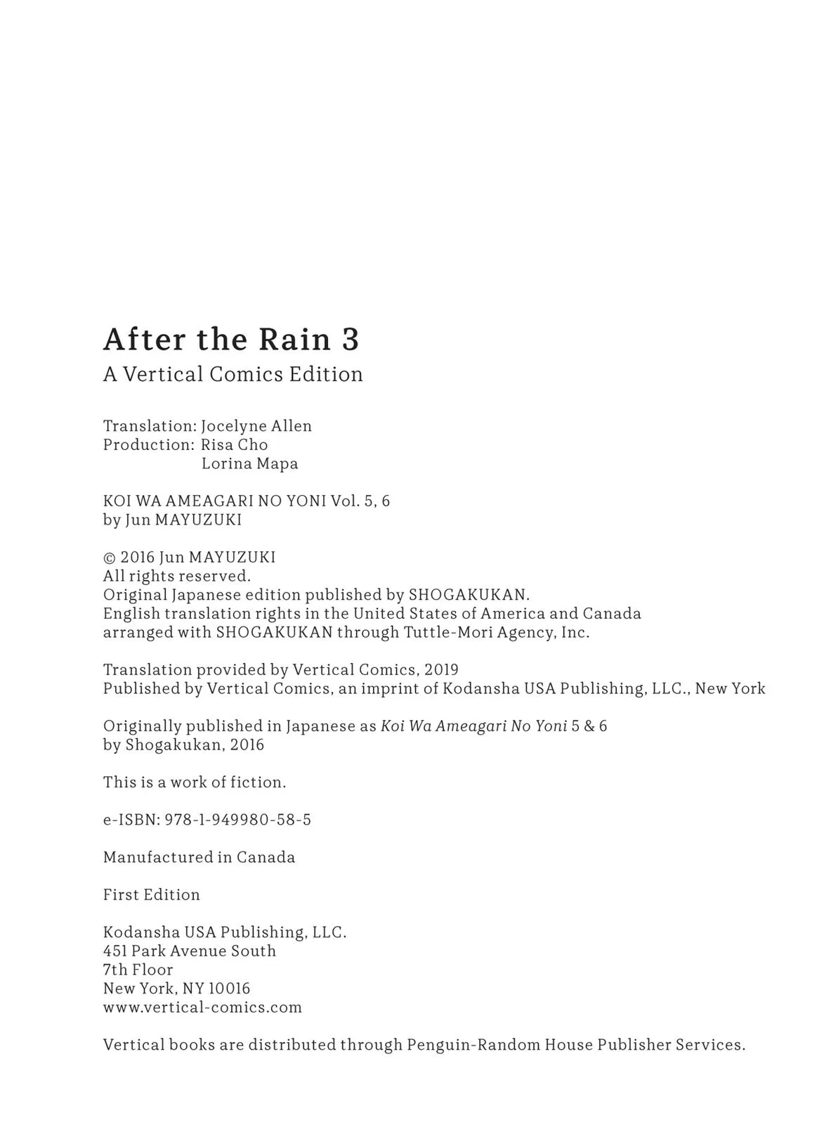 Read After the Rain en Manga Online