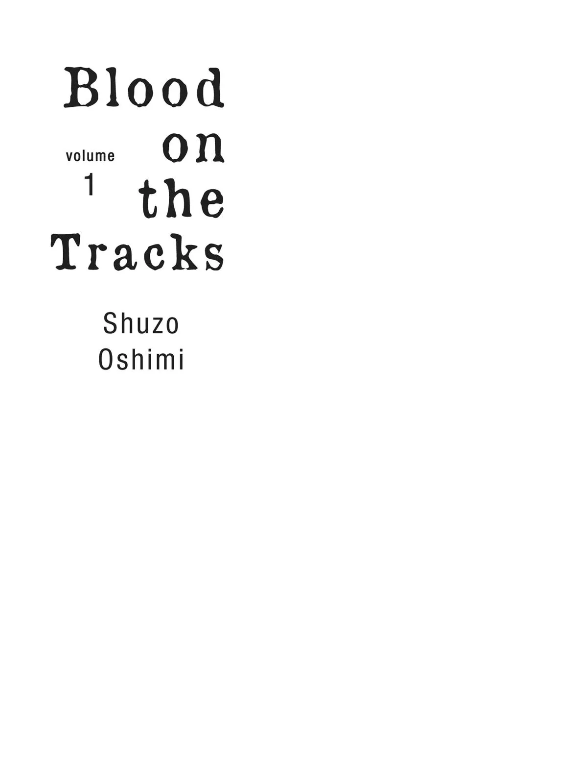 Read Blood on the Tracks en Manga Online