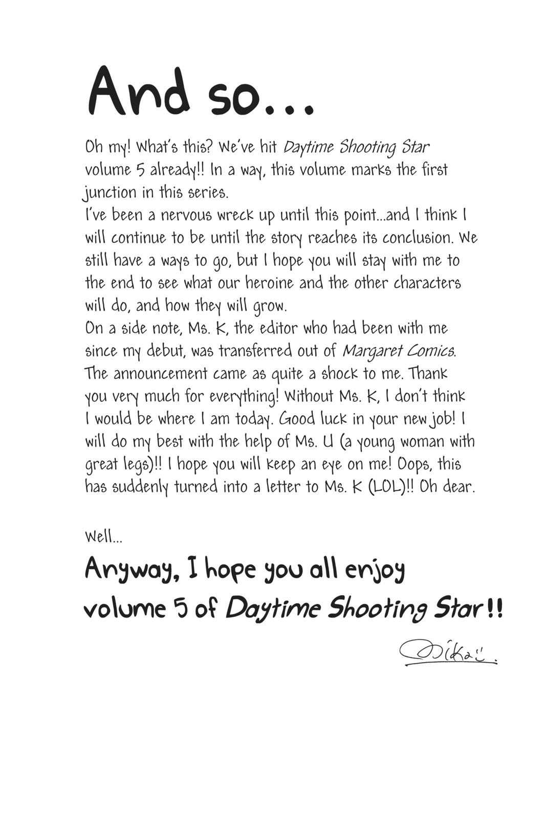 Read Daytime Shooting Star en Manga Online