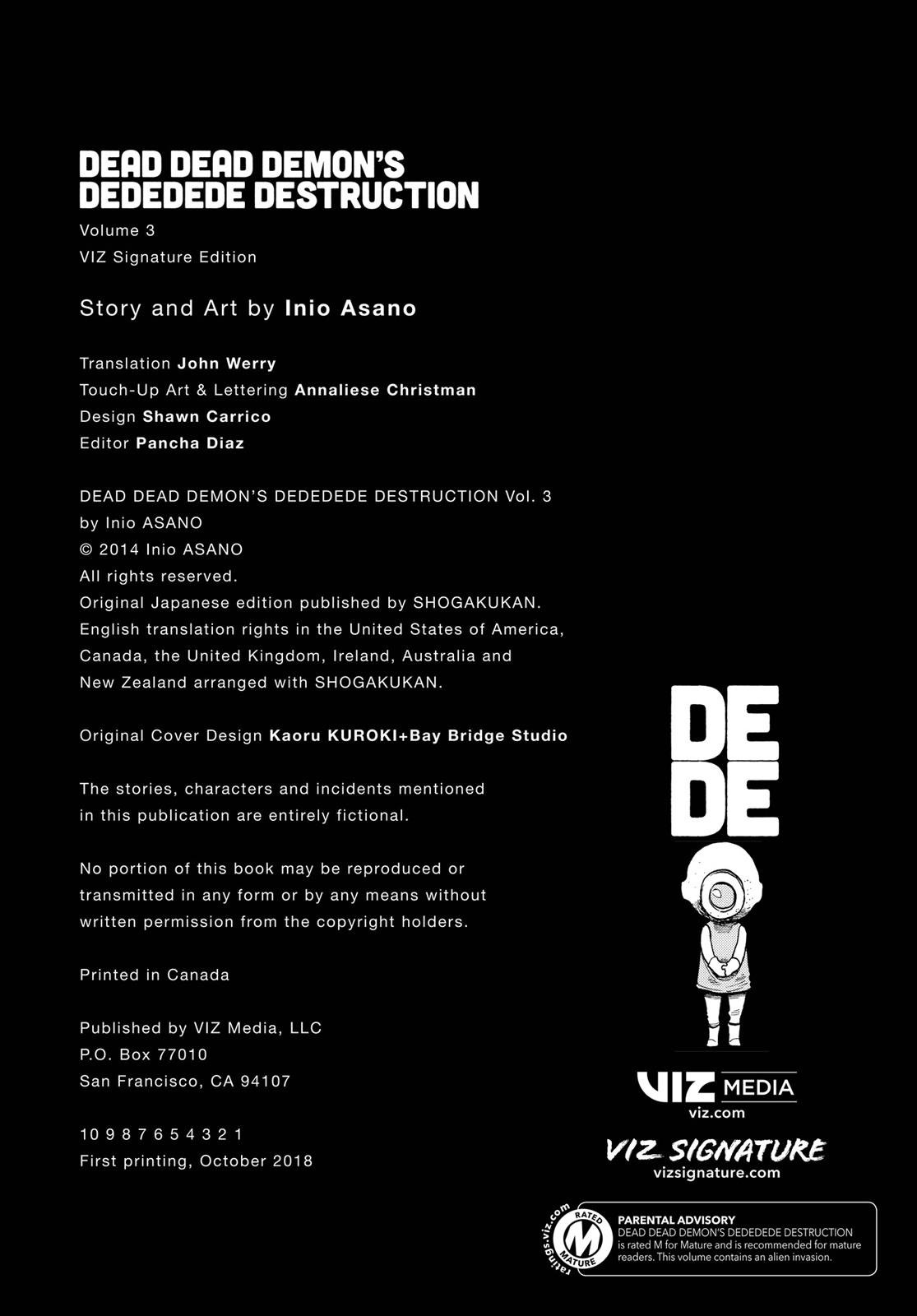 Read Dead Dead Demons Dededede Destruction en Manga Online