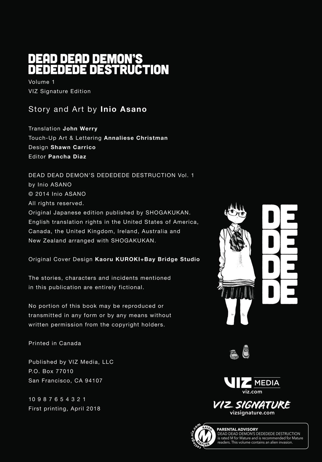 Read Dead Dead Demons Dededede Destruction en Manga Online