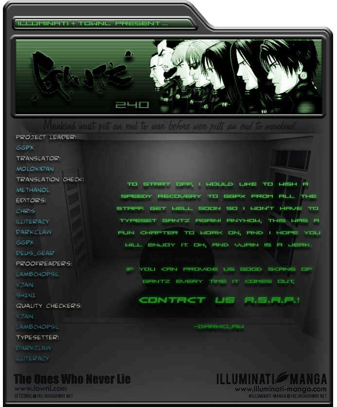 Read Gantz en Manga Online