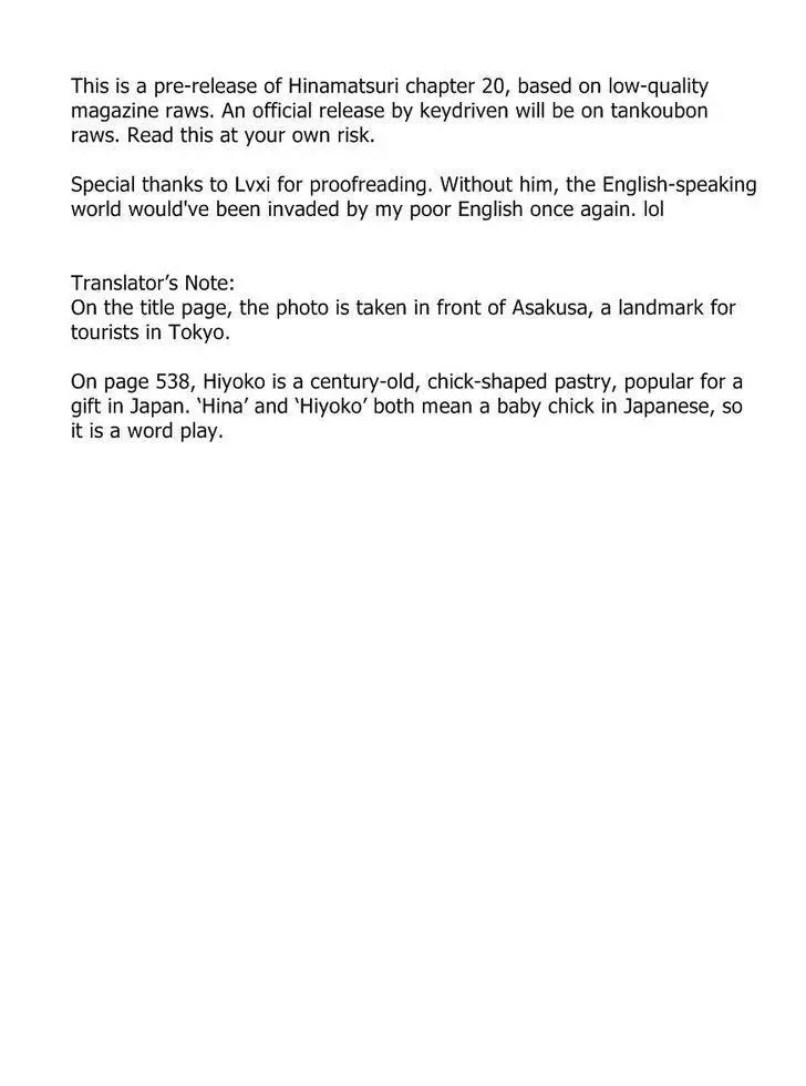 Read Hinamatsuri en Manga Online